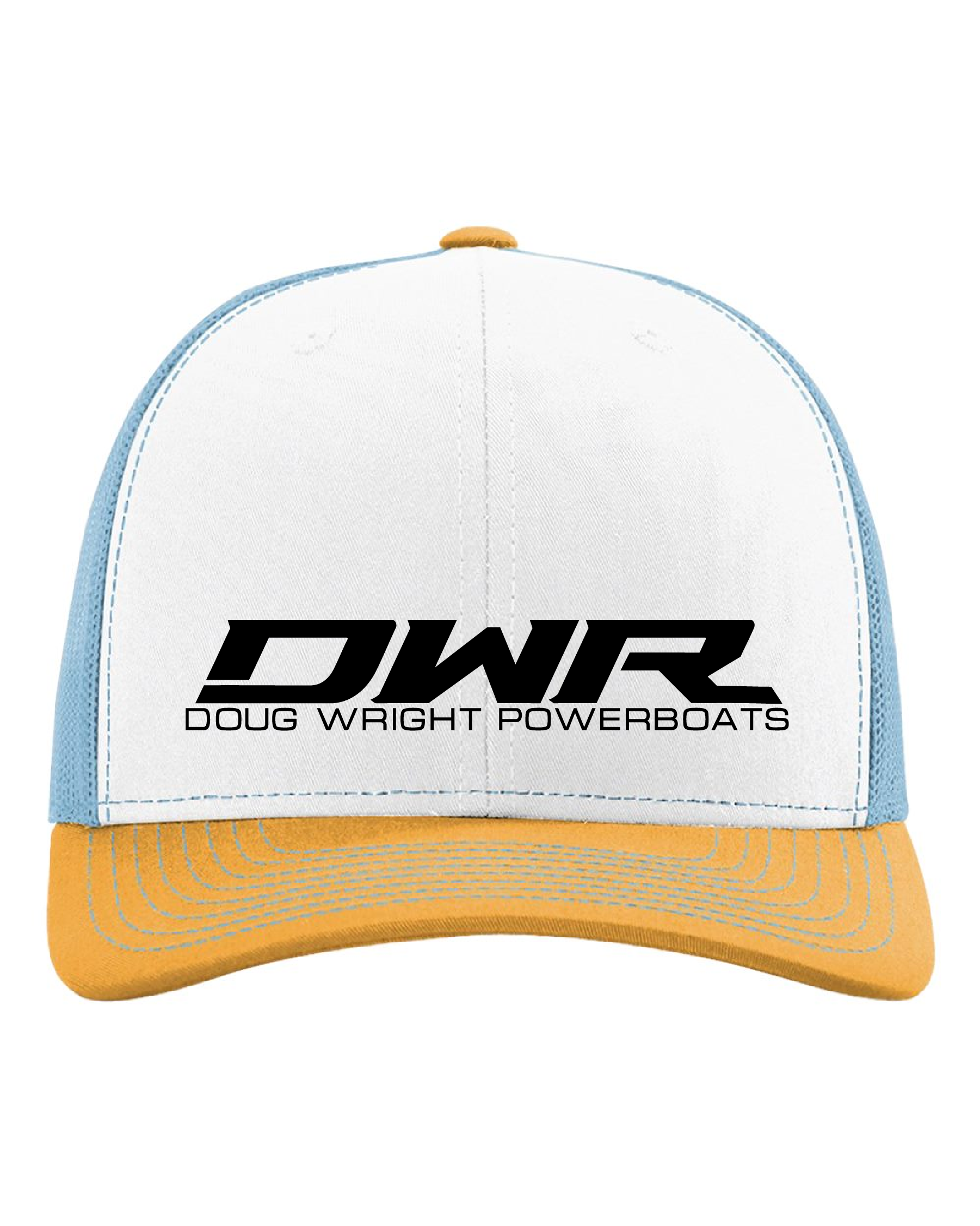 DWR White/Columbia Blue/Yellow Richardson Hat