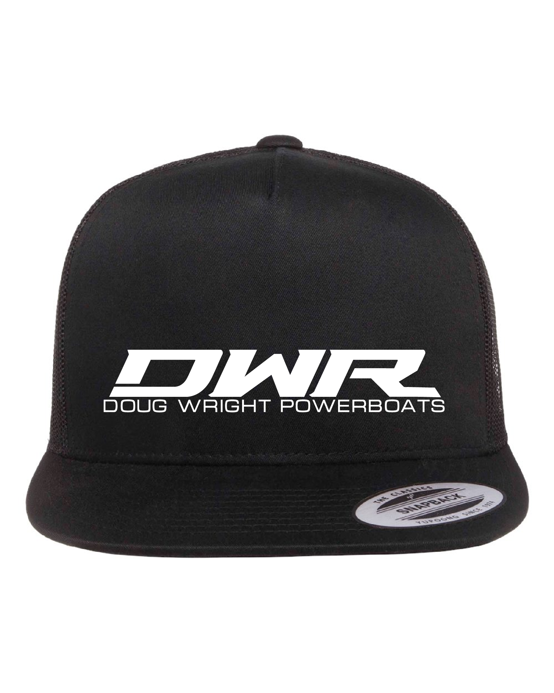 DWR Black Flatbill Trucker Hat