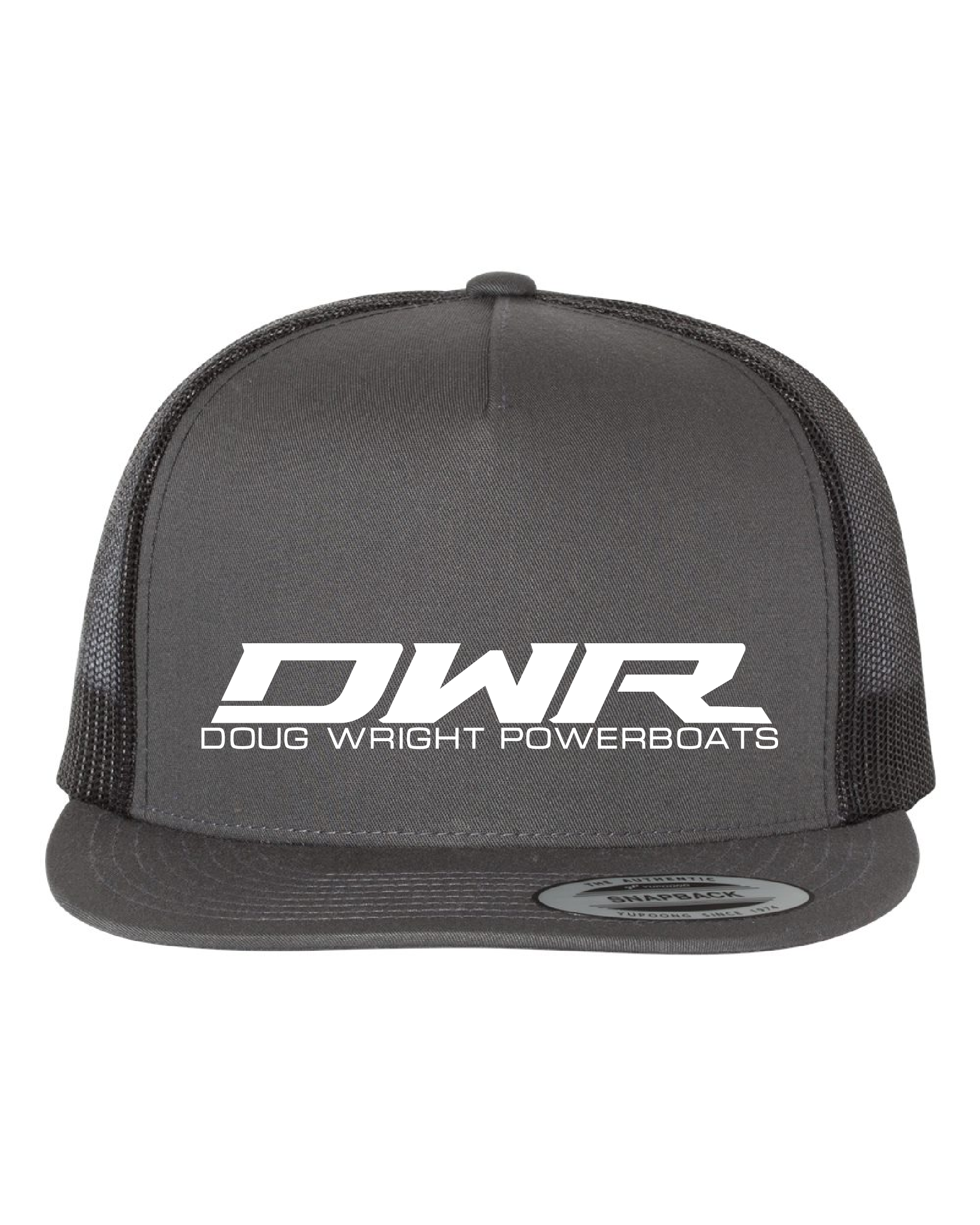 DWR Charcoal/Black Flatbill Trucker Hat