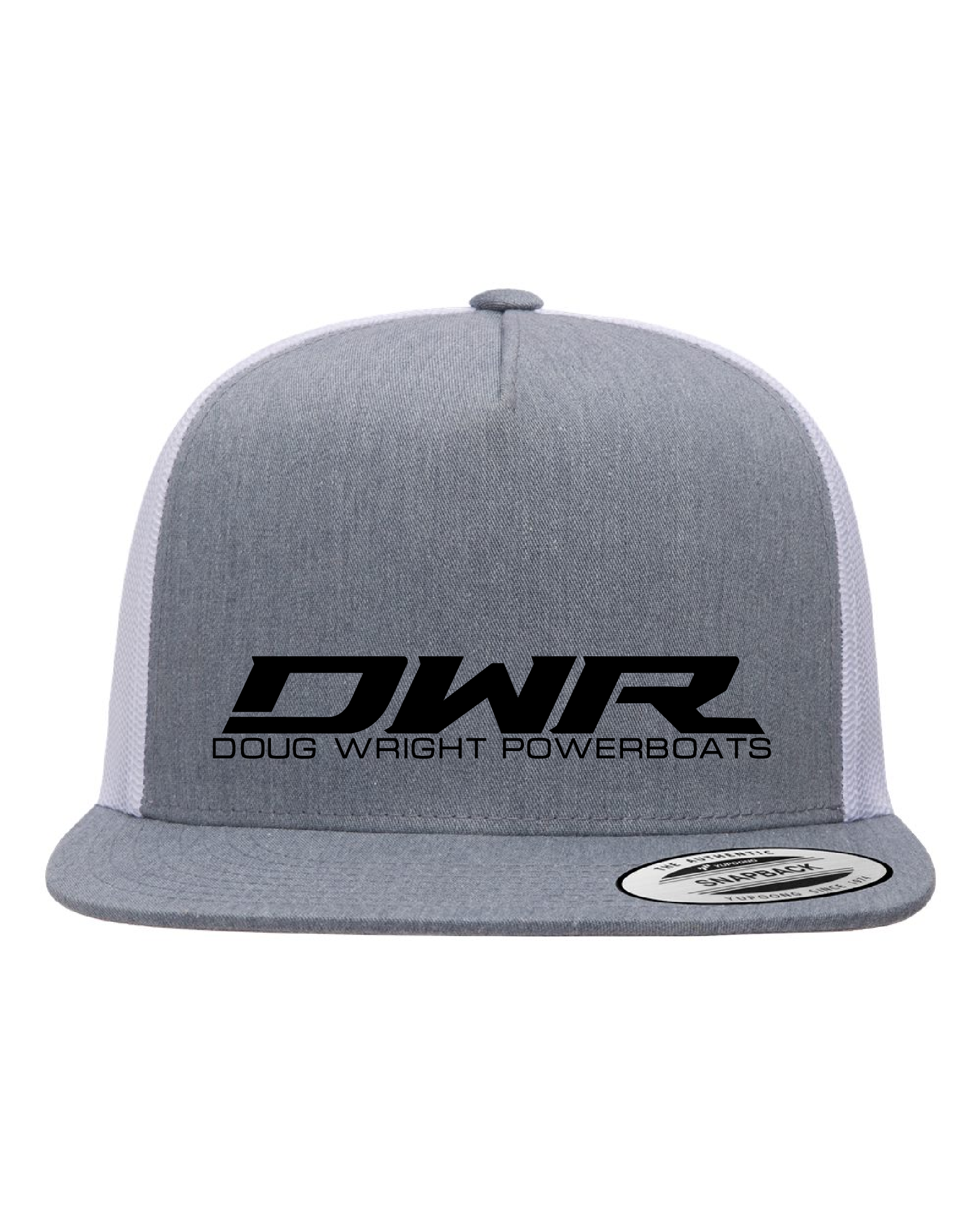 DWR Gray/White Flatbill Trucker Hat