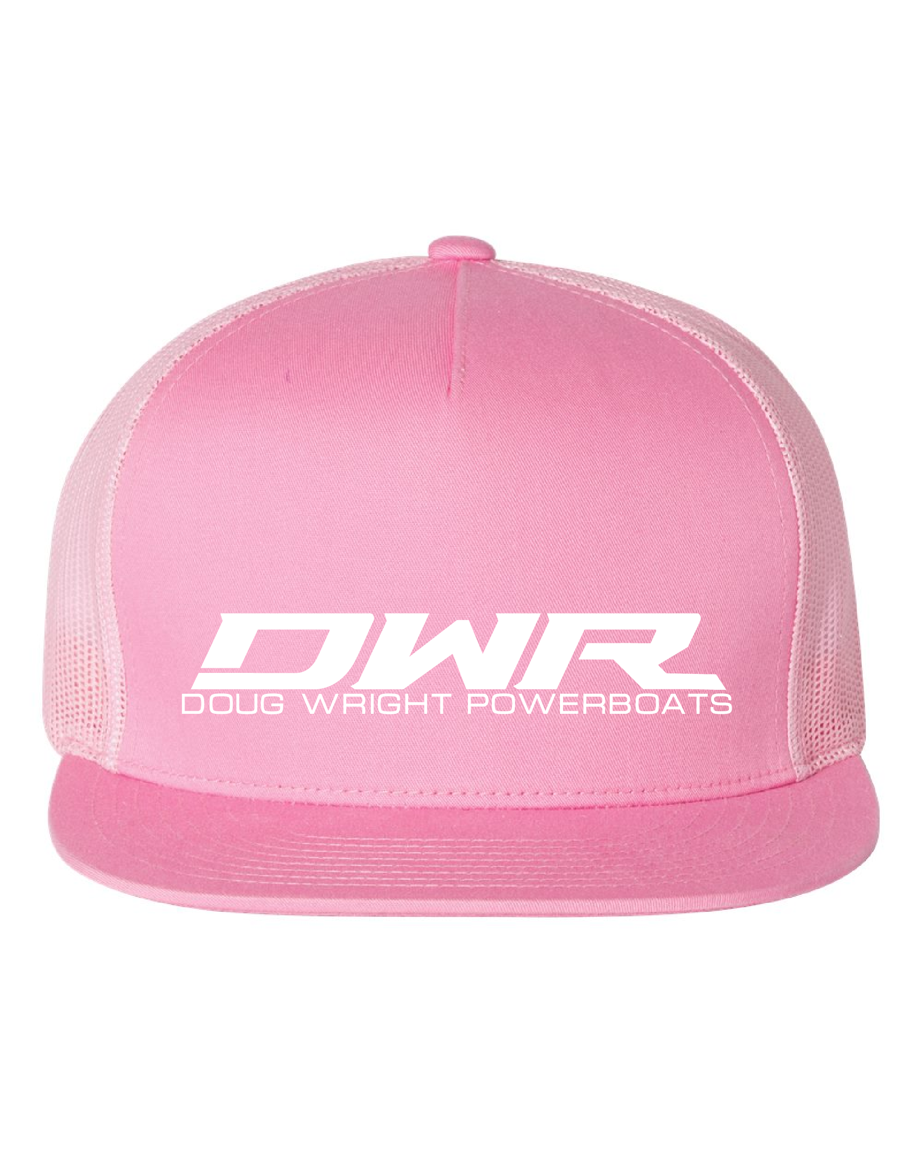 DWR Pink/White Flatbill Trucker Hat